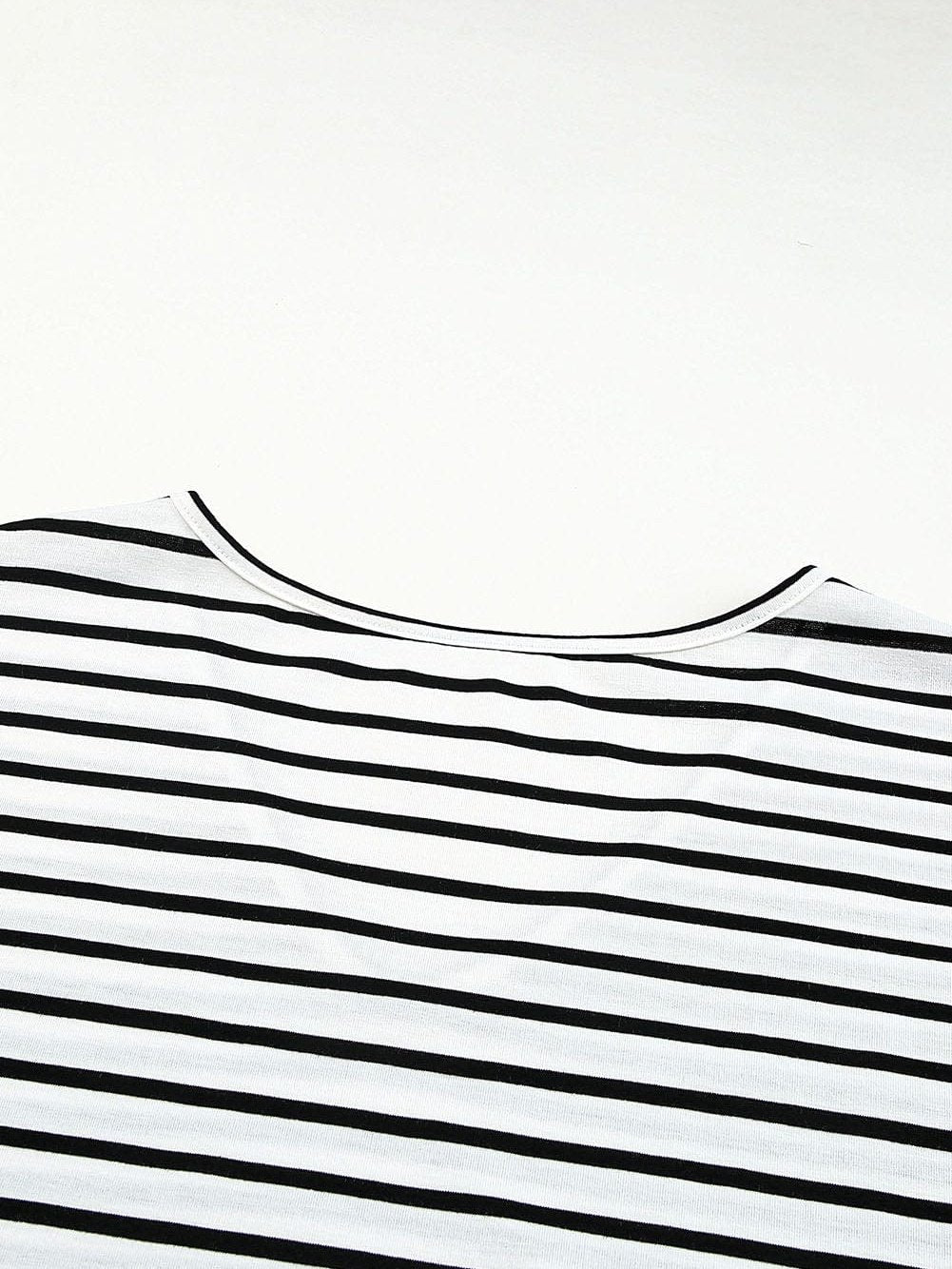 Chic Black V-Neck Striped Maxi Dress with Side Slits