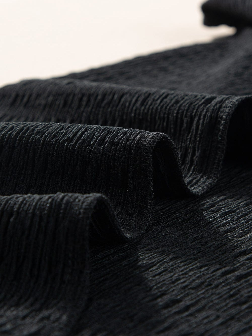 Chic Black V Neck Tee with Rolled Sleeves