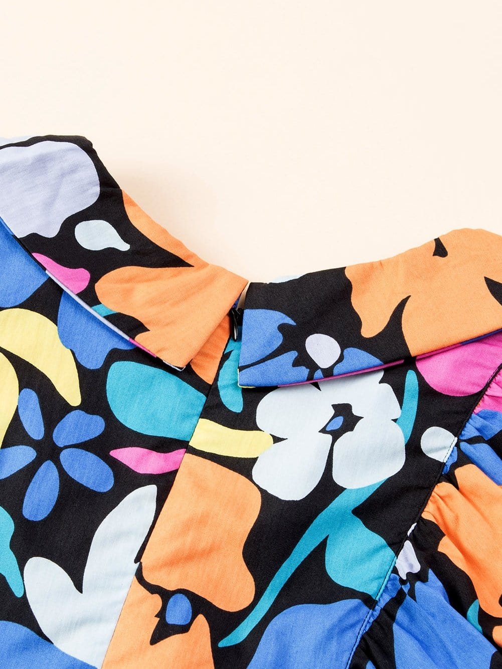 Chic Blue Floral Boho Dress