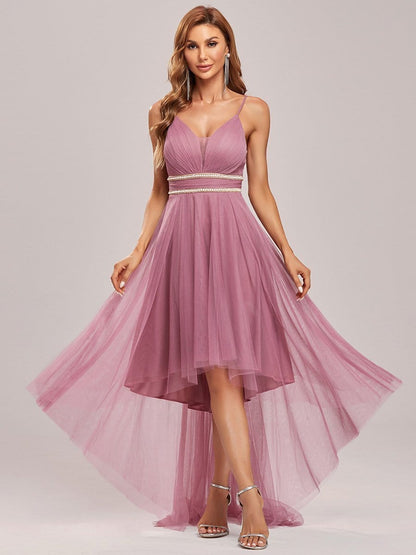 Chic High-Low Tulle Prom Gown for Women