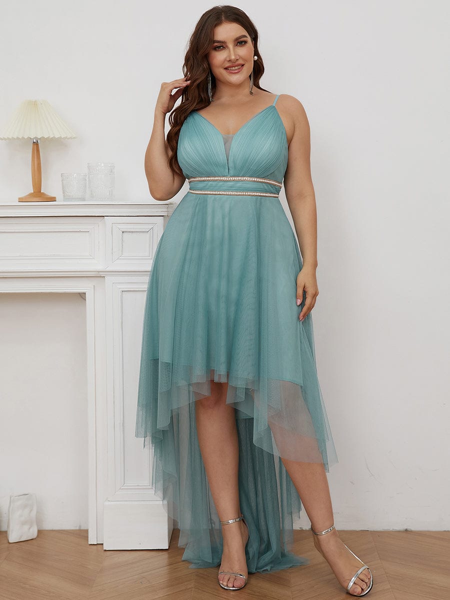 Chic High-Low Tulle Prom Gown for Women