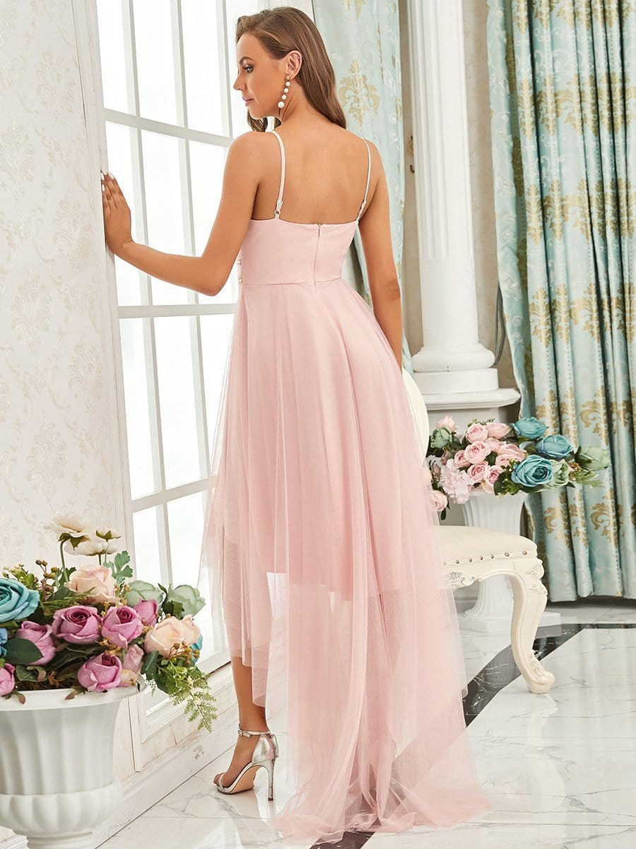 Chic High-Low Tulle Prom Gown for Women