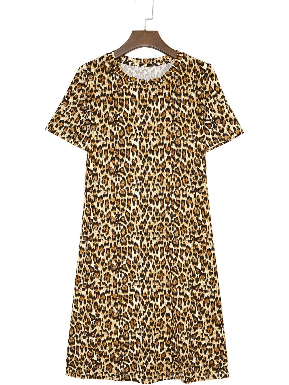 Chic Leopard Print A-line Mini Dress
