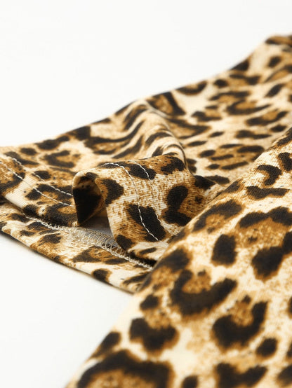 Chic Leopard Print A-line Mini Dress