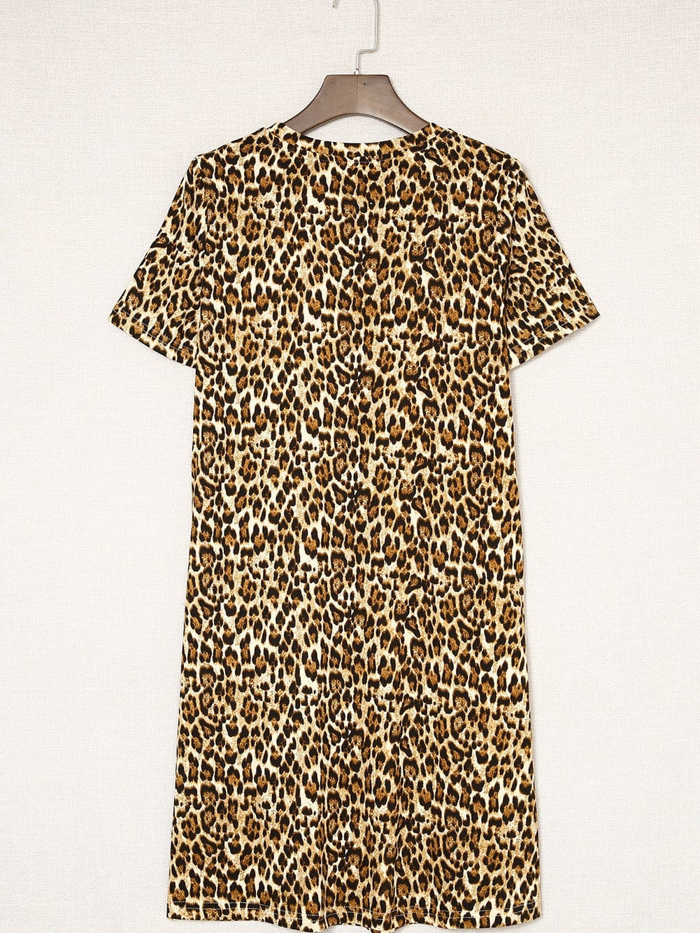 Chic Leopard Print A-line Mini Dress