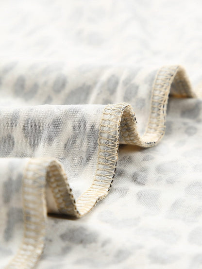 Chic Leopard Print A-line Mini Dress