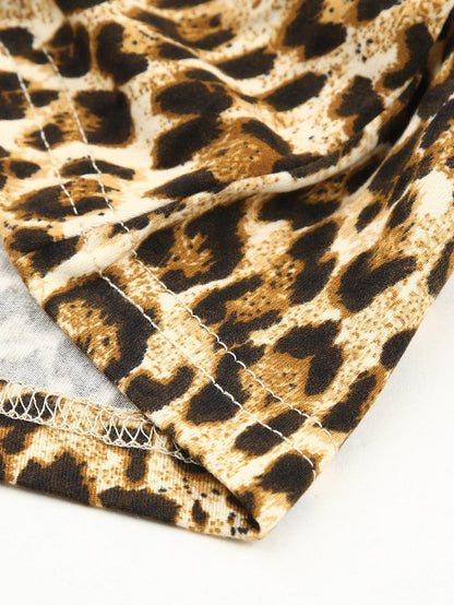 Chic Leopard Print A-line Mini Dress