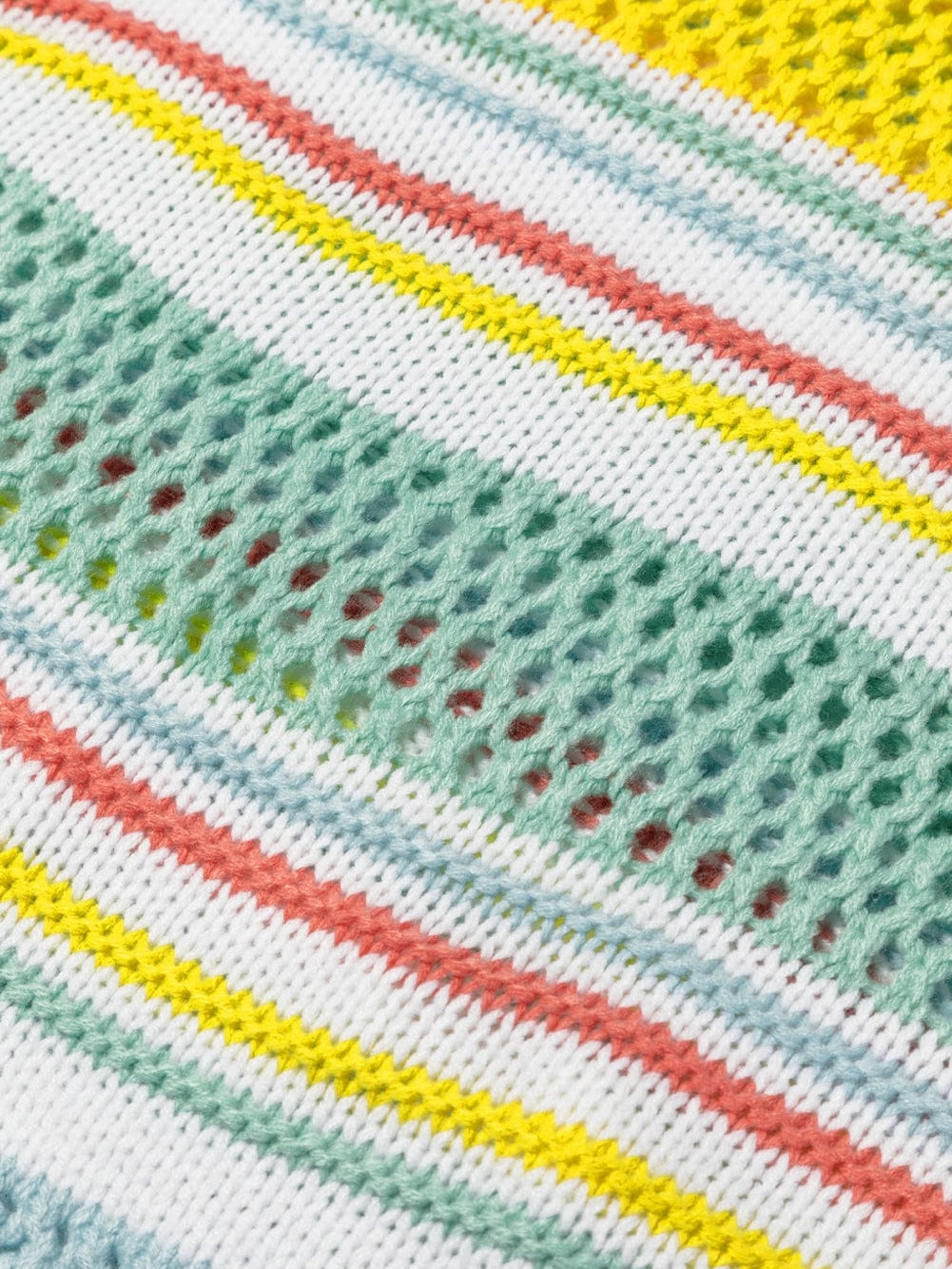 Chic Multicolored Striped Knit Sweater with Hollow Contrast Sleeves