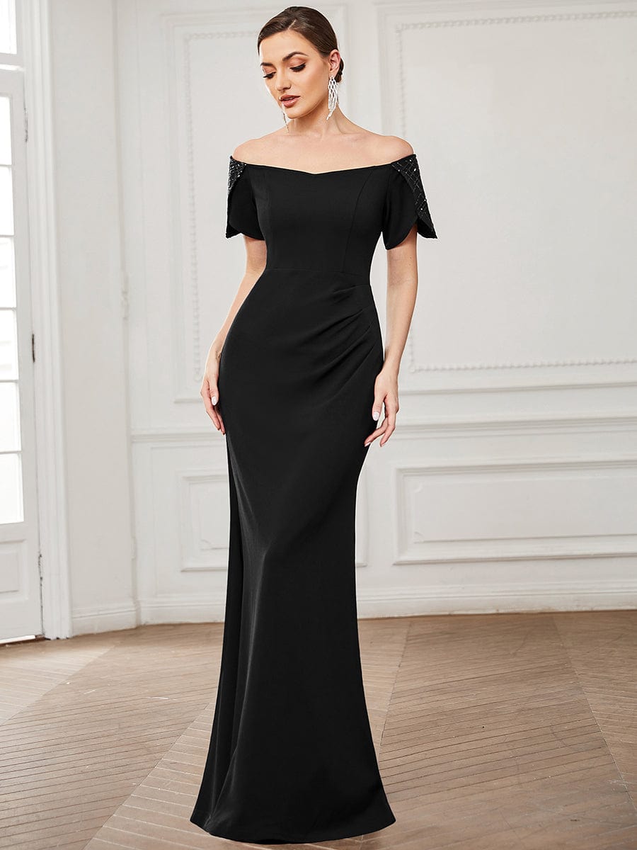 Chic Off-The-Shoulder Fishtail Evening Gowns