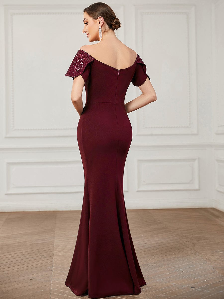 Chic Off-The-Shoulder Fishtail Evening Gowns