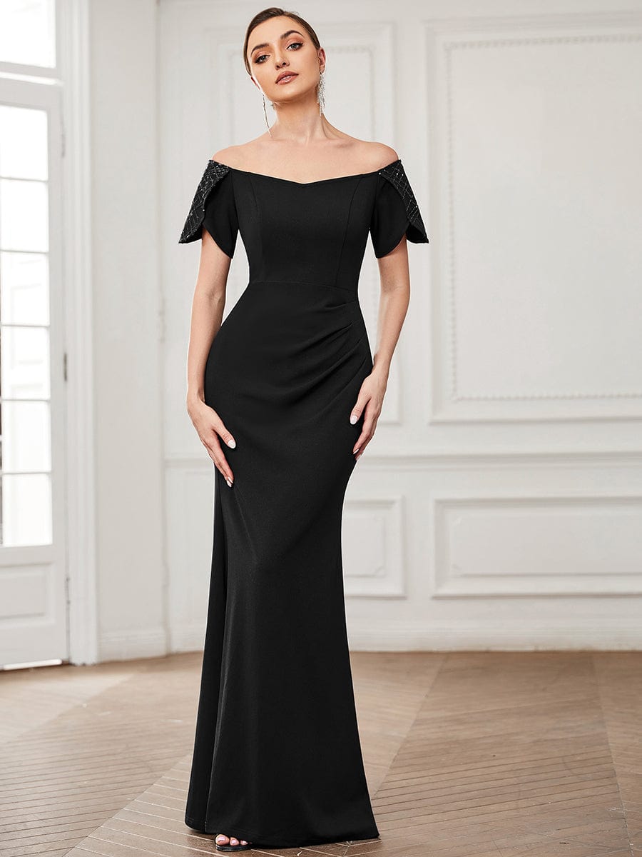Chic Off-The-Shoulder Fishtail Evening Gowns