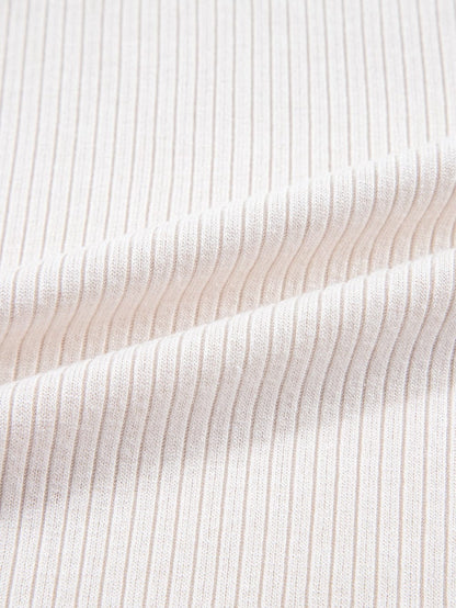 Chic Pale Khaki Ribbed Knit Color Block Poncho with Split Side