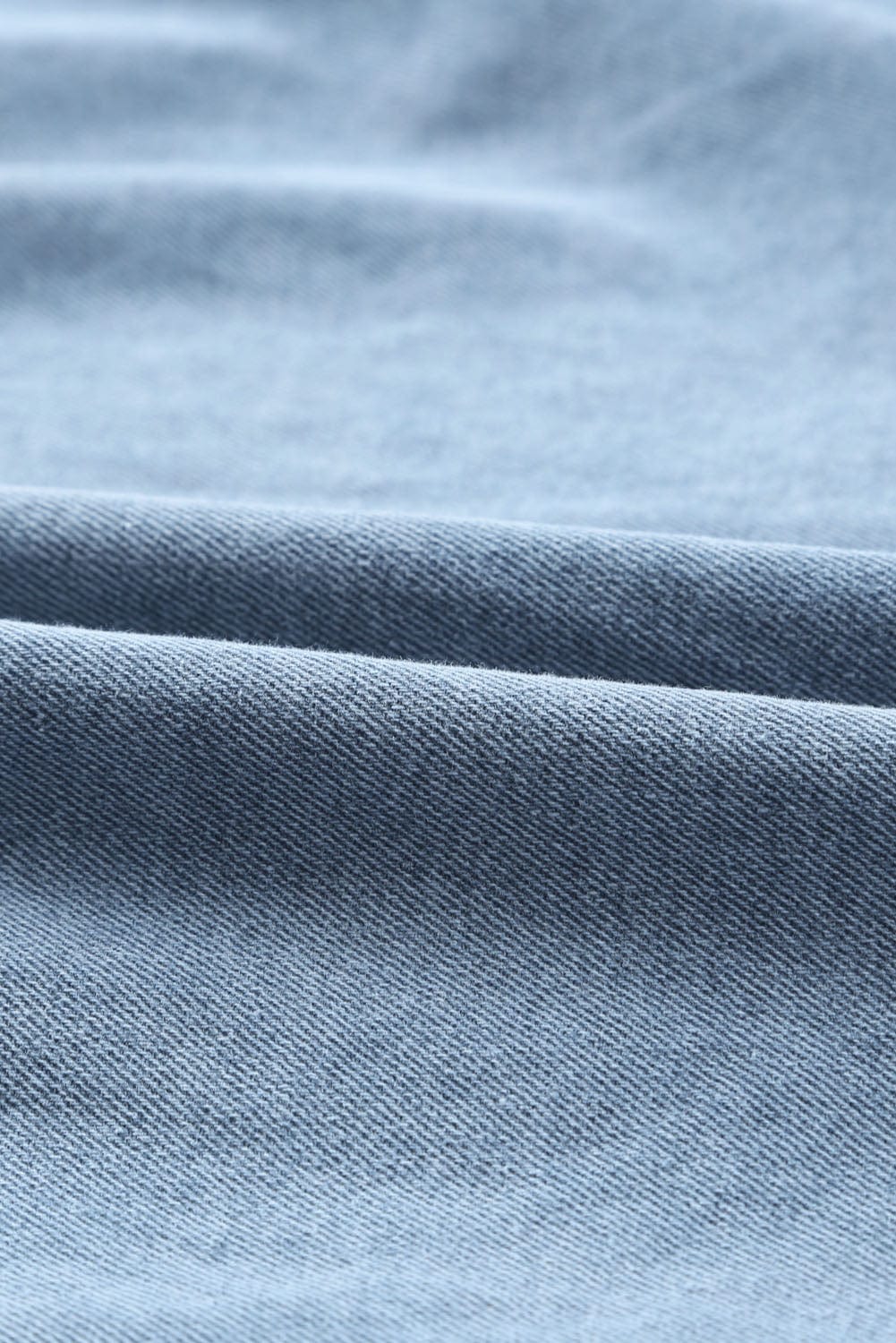 Chic Sky Blue Denim Mini Dress with Button Detail