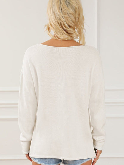 Chic Snow White Champagne Lover Sweater