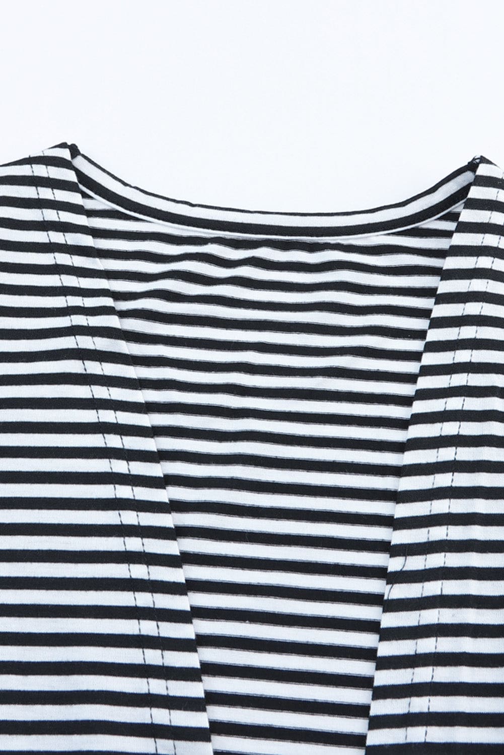 Chic Striped Knit Cardigan with Open Front