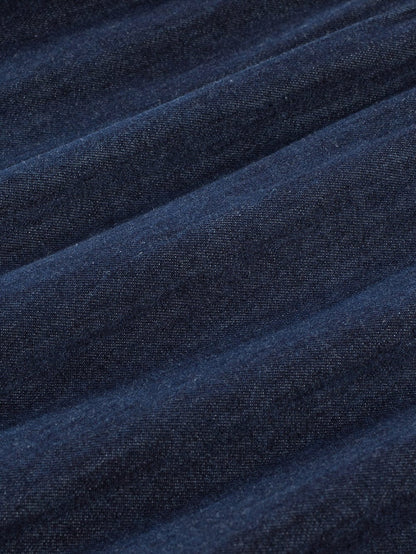 Chic Teal Tiered Chambray Maxi Dress with Sleeveless Style