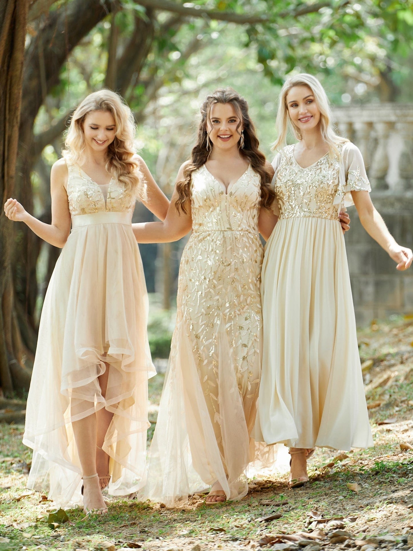 Chic V-Neck Mother of the Bride Dress with Short Ruffles Sleeves