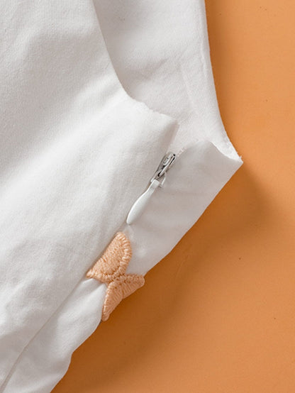 Chic White Peplum Tank Top with Ricrac Detail