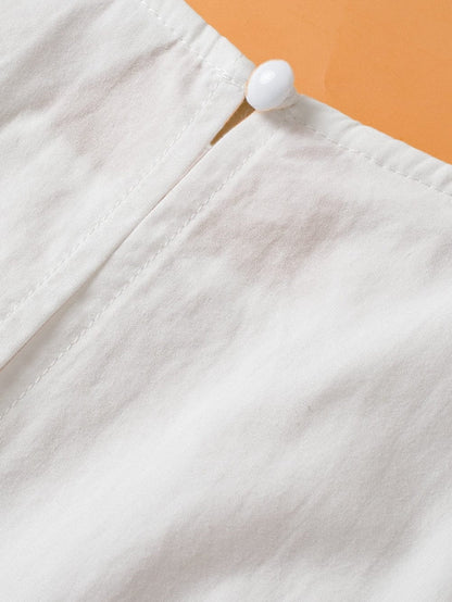 Chic White Peplum Tank Top with Ricrac Detail