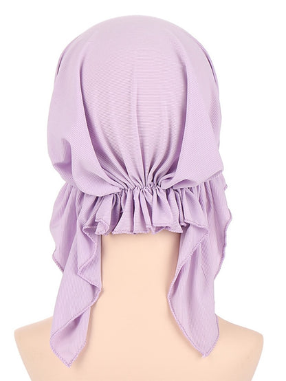 New Elastic Solid Color Wrap Head Scarf Hats Muslim Turban Bonnet For Women Inner Hijab Hat Fashion Female Turbantes Caps - LuckyFash™