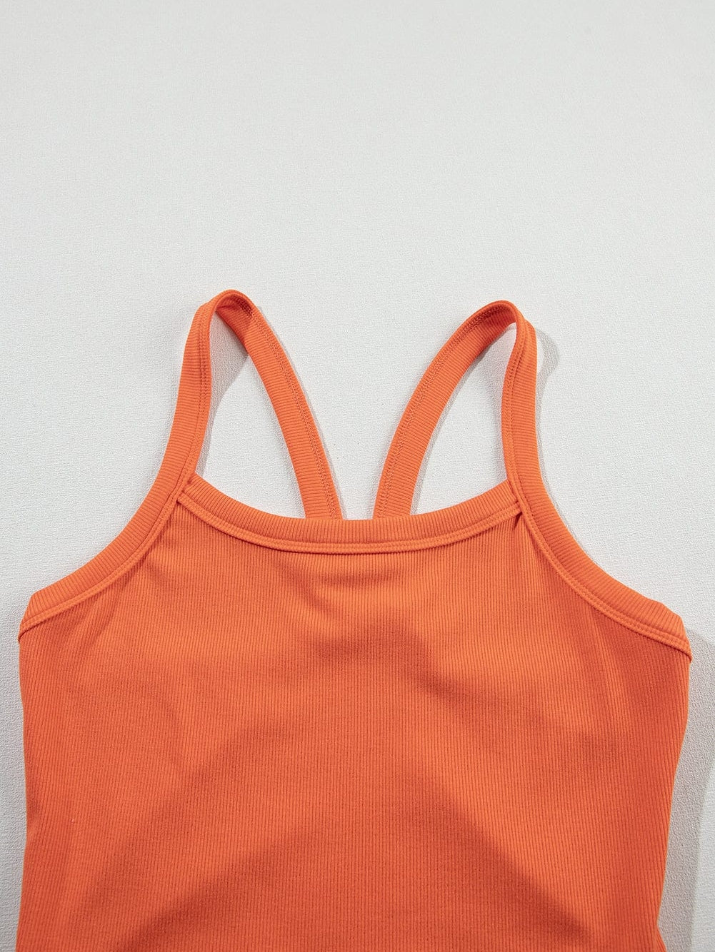 Citrus Twist Ribbed Athletic Crop Tank