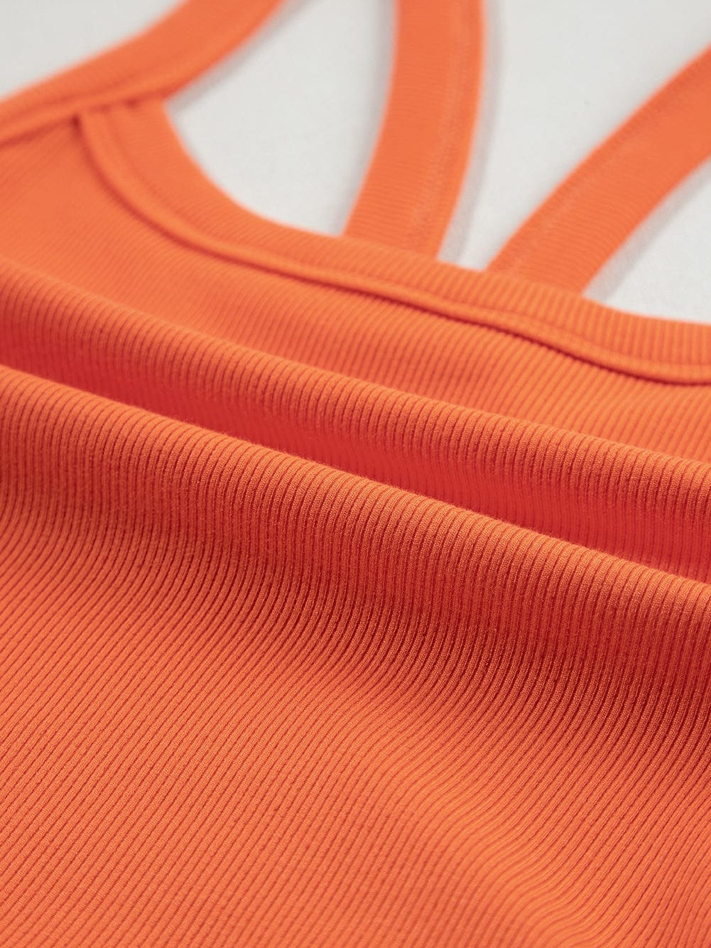 Citrus Twist Ribbed Athletic Crop Tank