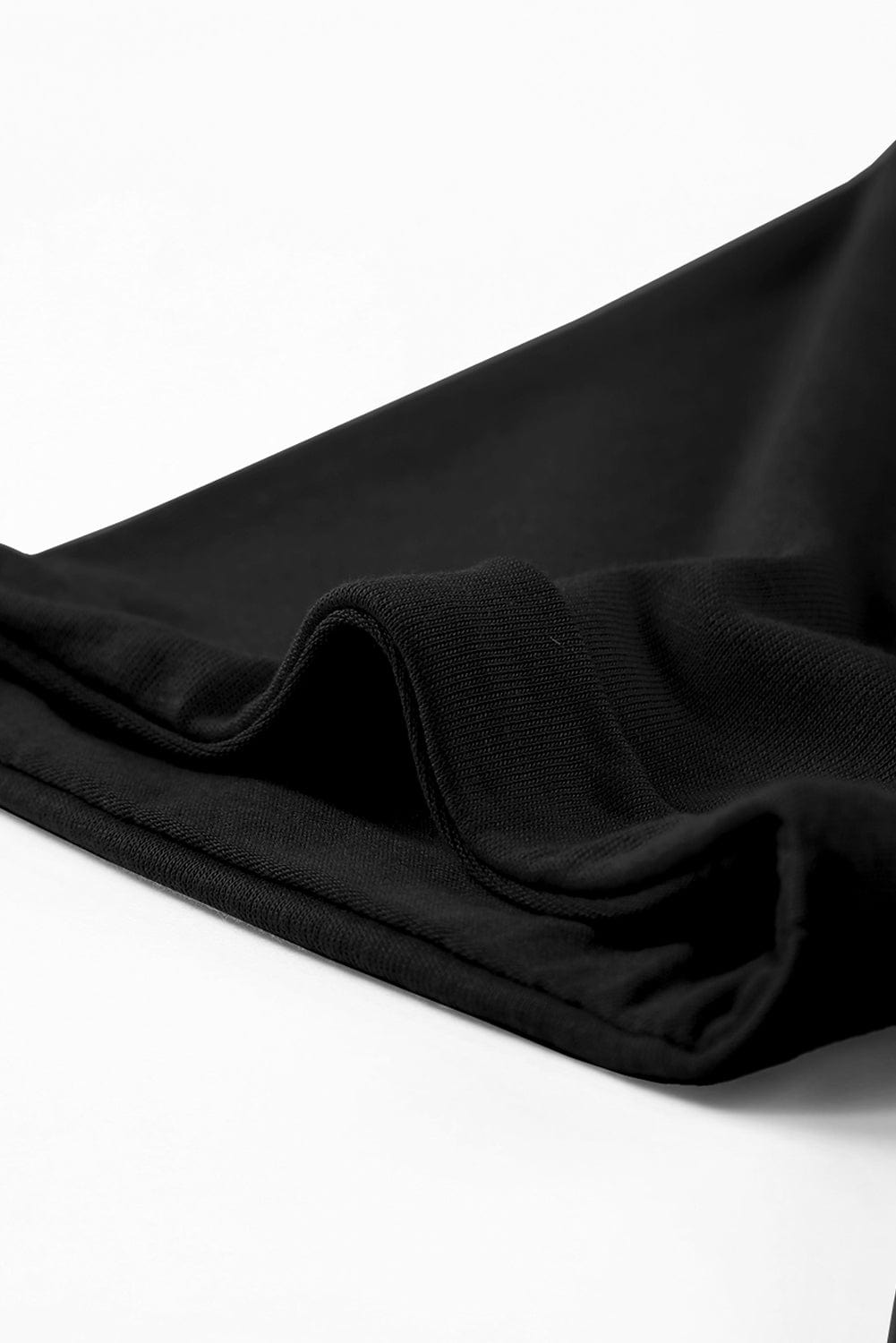 Classic Black Round Neck Casual Tee