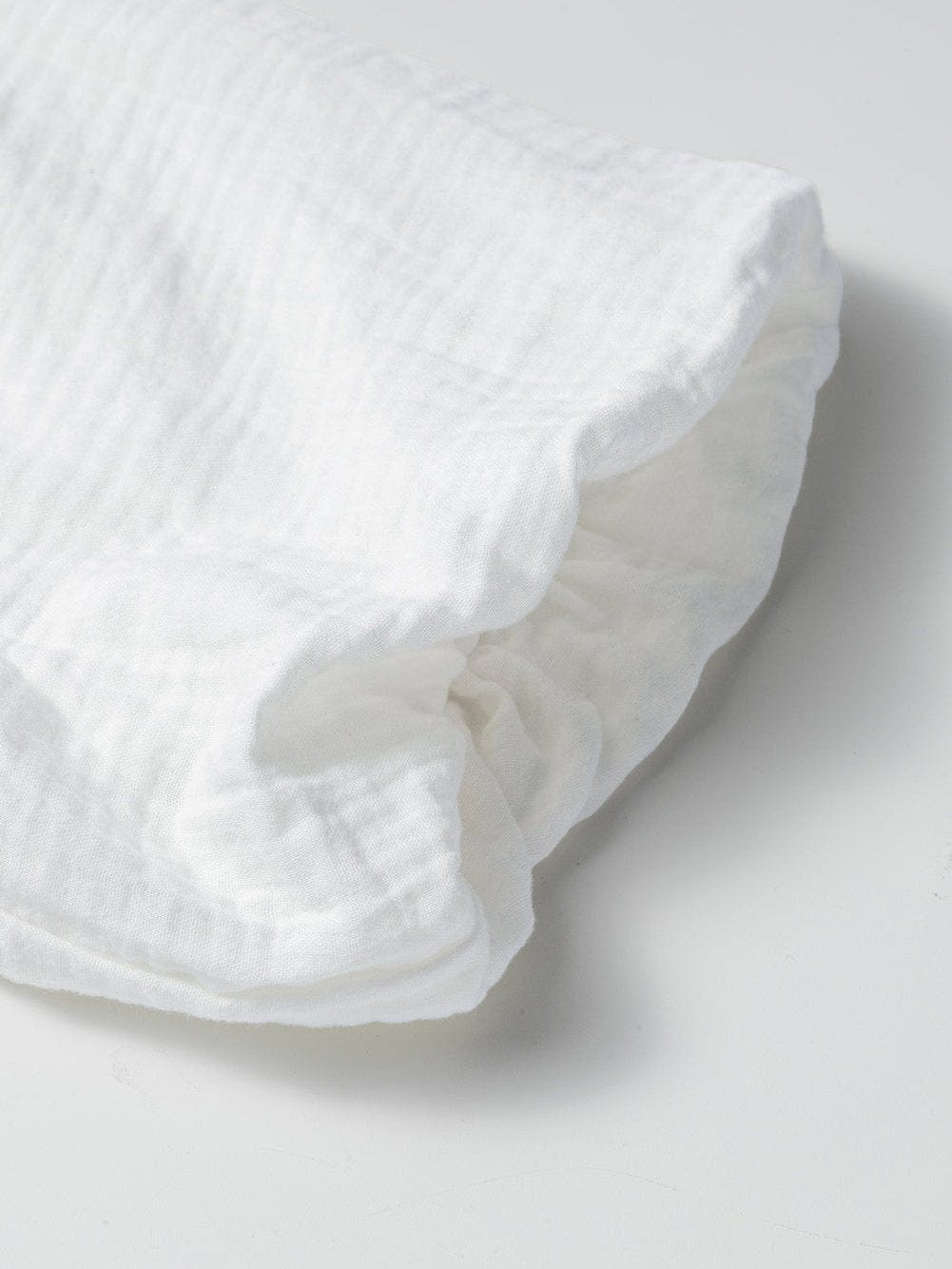 Classic White Cotton Dress with Puff Sleeves and Drawstring Waist