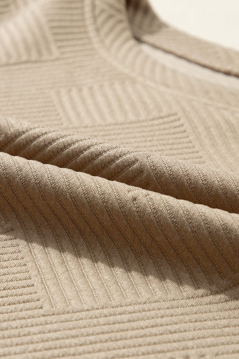 Colorblock Ribbed Textured Tee and Wide Leg Pants Set