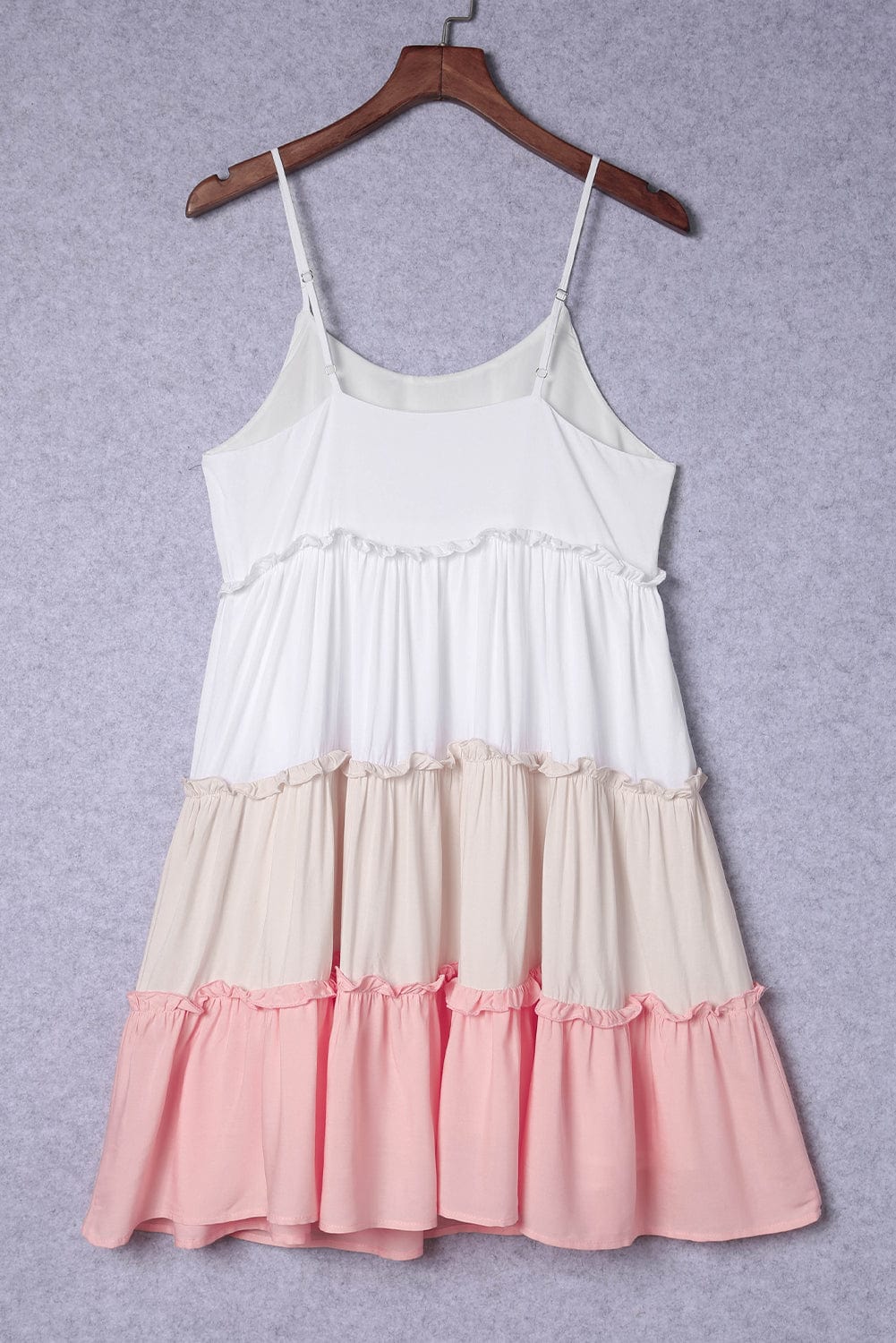 Colorblock Tiered Ruffle A-line Mini Sundress