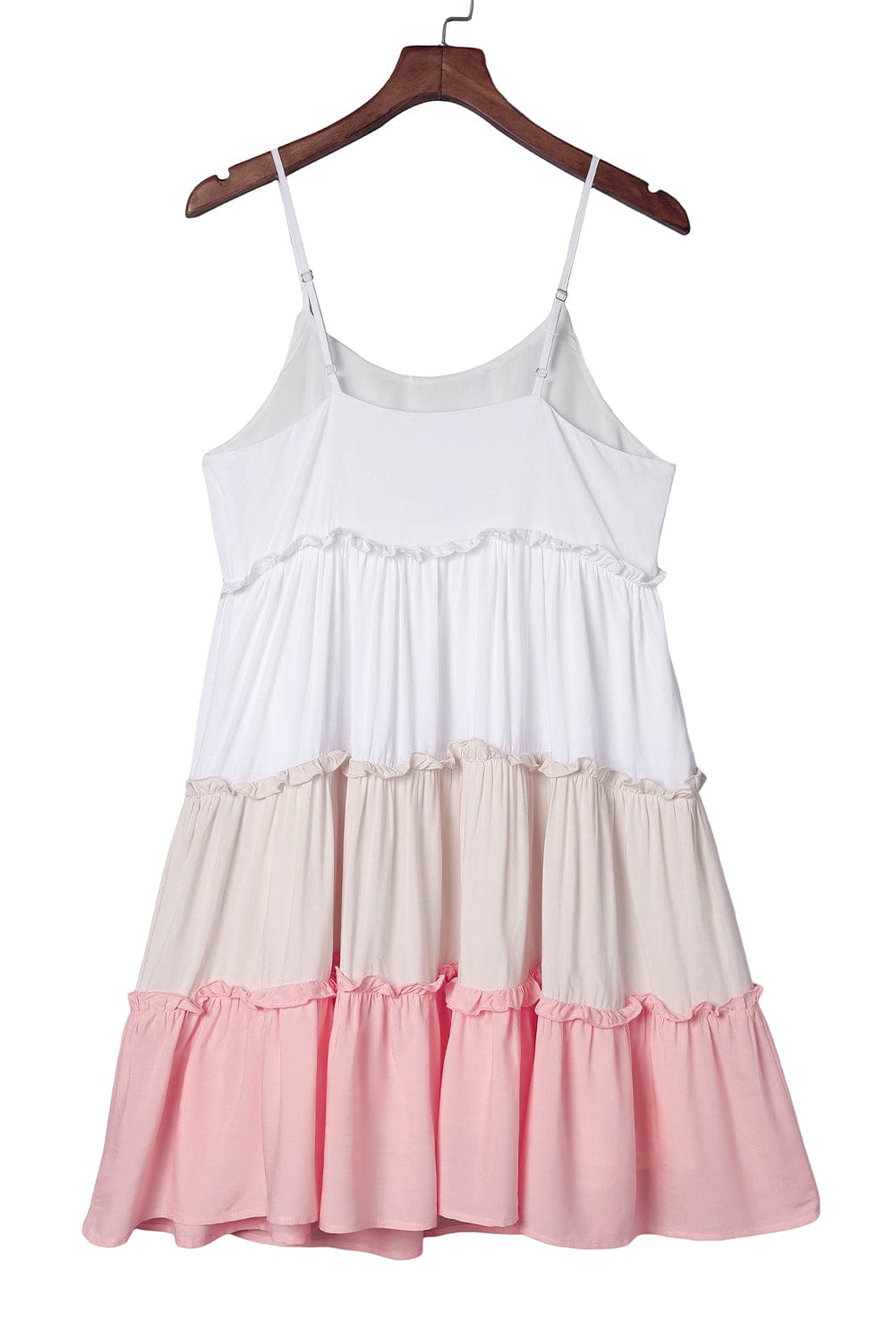 Colorblock Tiered Ruffle A-line Mini Sundress