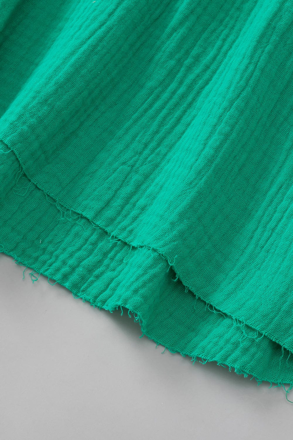 Colorful Bubble Sleeve Crinkled Color Block Top