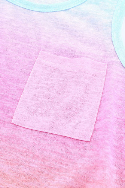 Colorful Gradient Sleeveless Summer Top