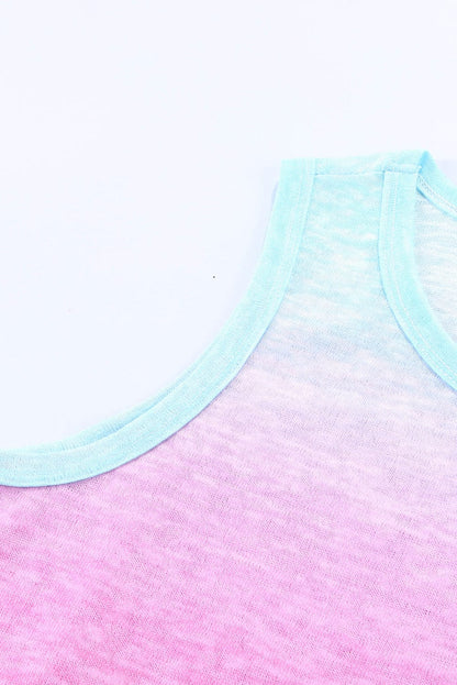 Colorful Gradient Sleeveless Summer Top