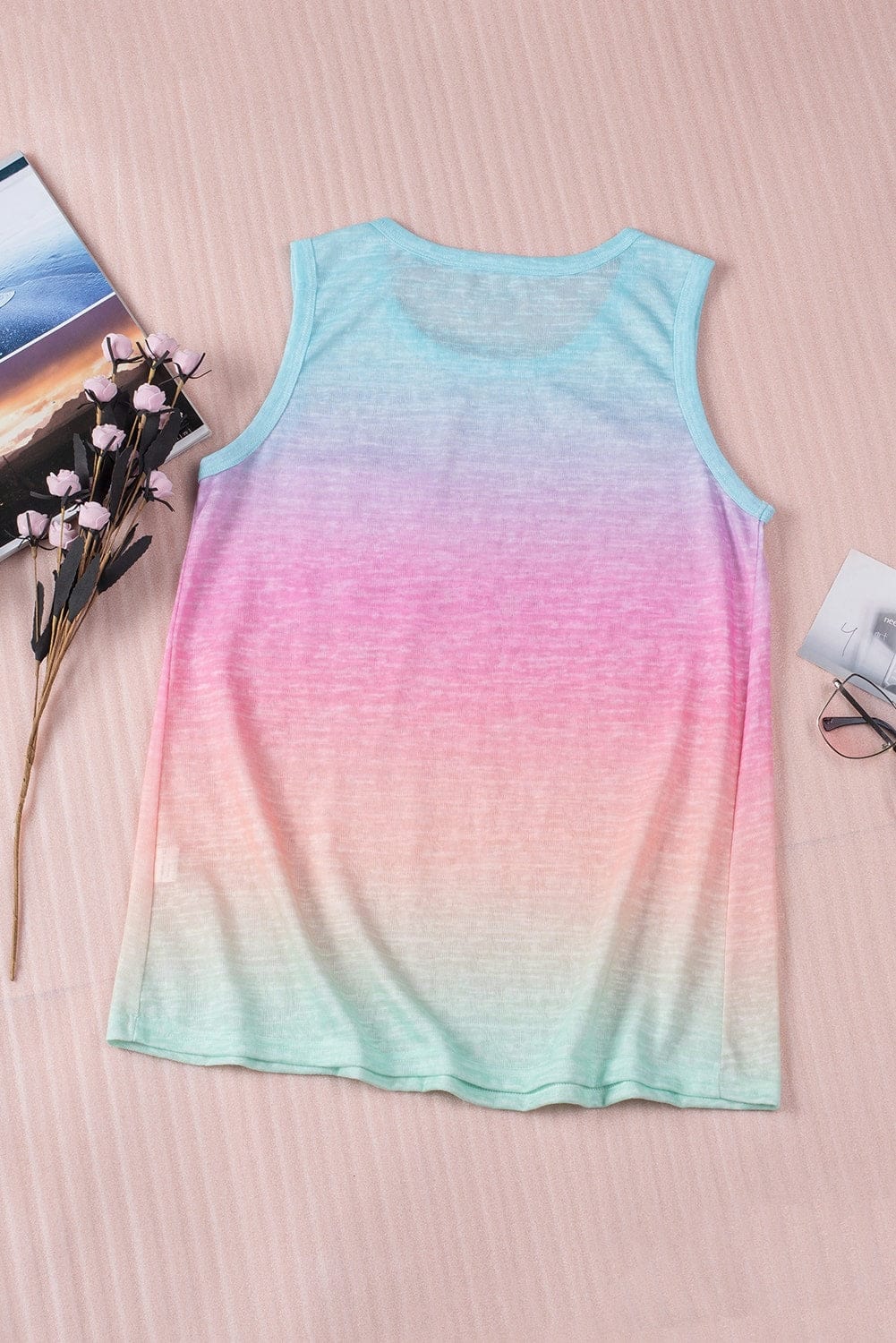 Colorful Gradient Sleeveless Summer Top
