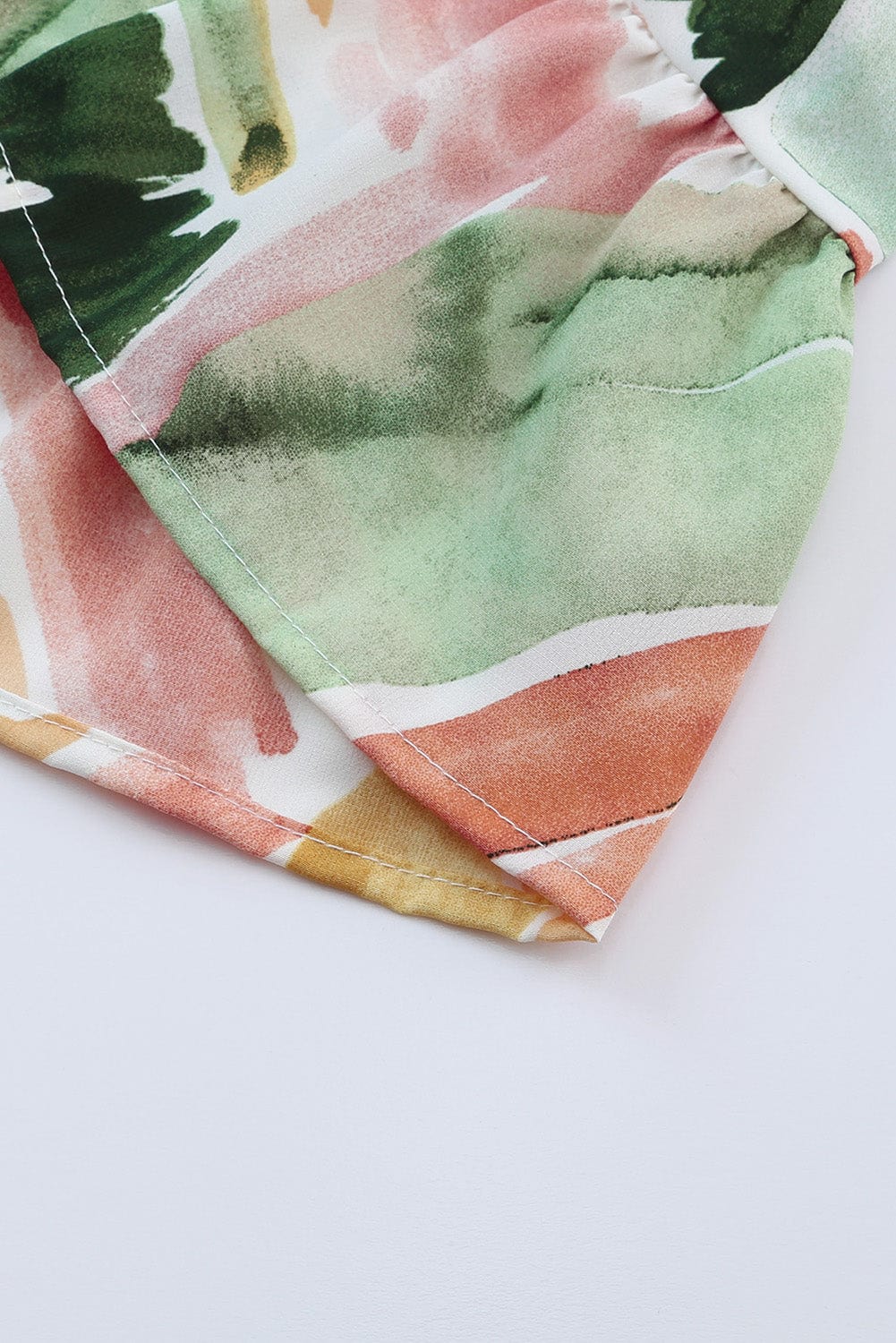 Colorful Graffiti Print Boho Maxi Dress with Spaghetti Straps