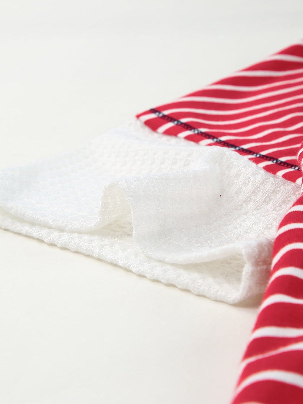 Colorful Striped Stars Print Short Sleeve Knit Top