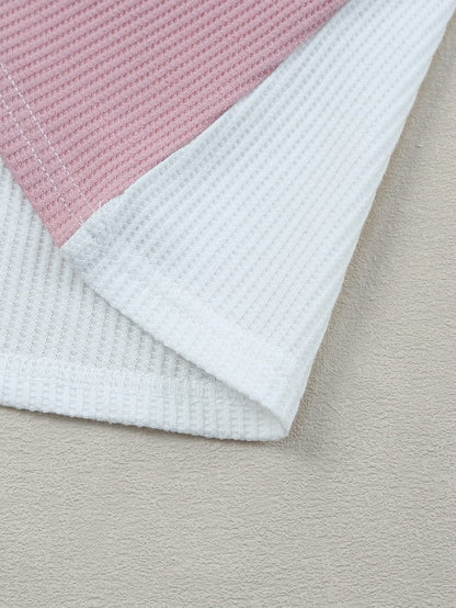 Colorful Vibe Sleeveless Waffle Knit Tank