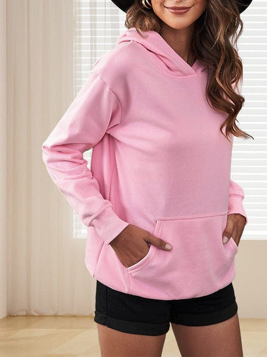 Comfy Loose Fit Women's Hoodie with Pockets in Various Colors and Sizes