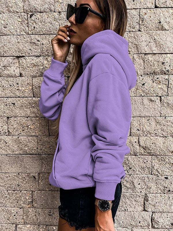 Comfy Loose Fit Women's Hoodie with Pockets in Various Colors and Sizes