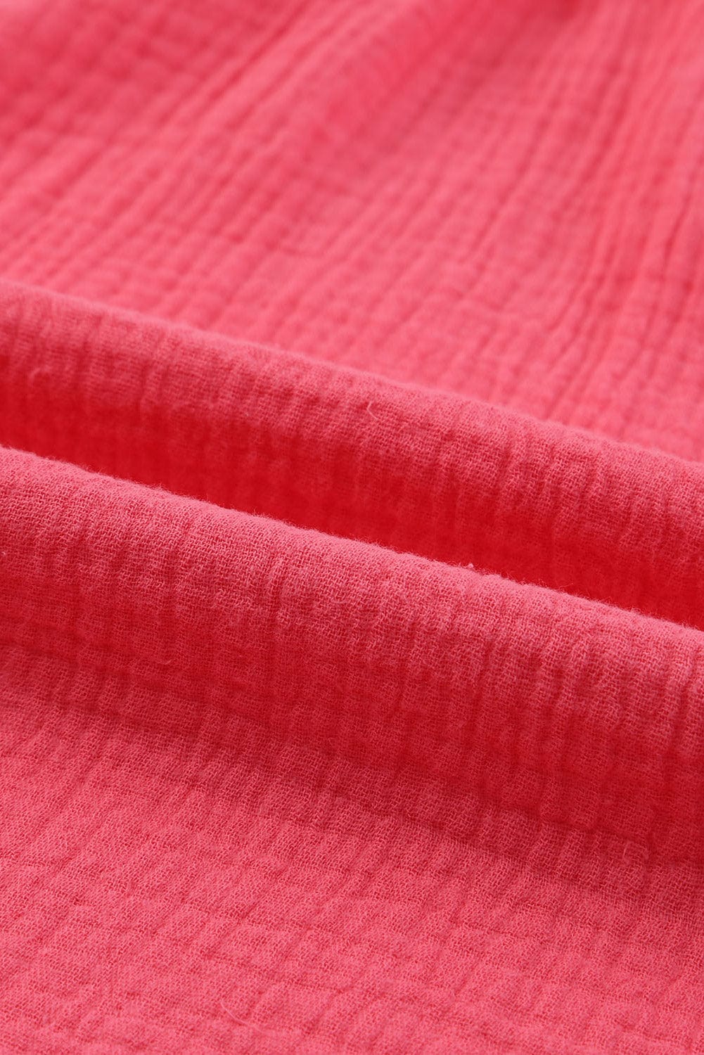 Cotton Linen Ruffle Sleeve Orange Blouse