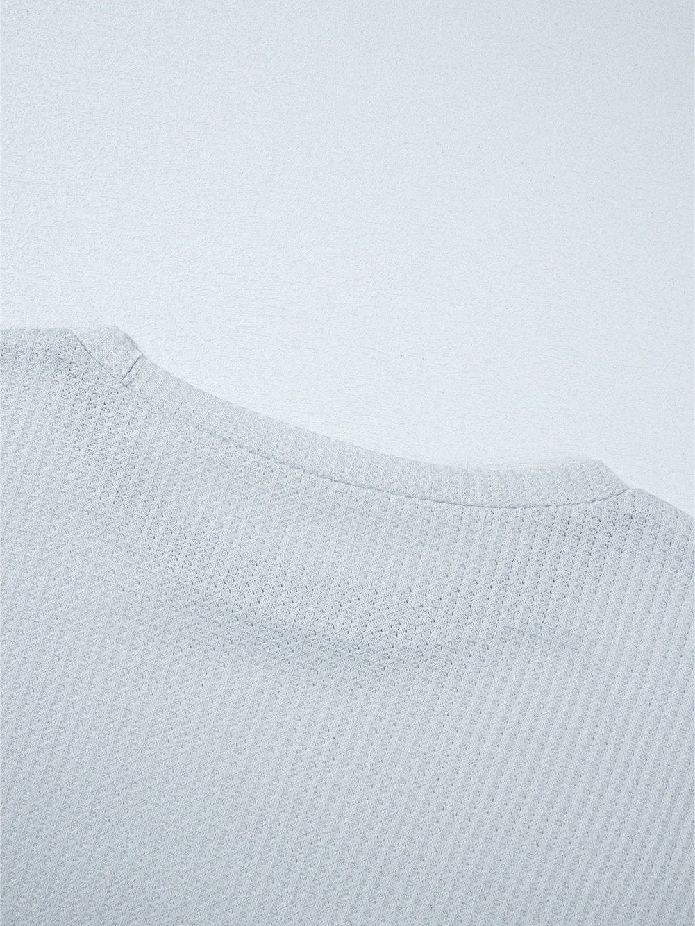 Country Charm Gray Western Print Waffle Knit Two Piece Shorts Set