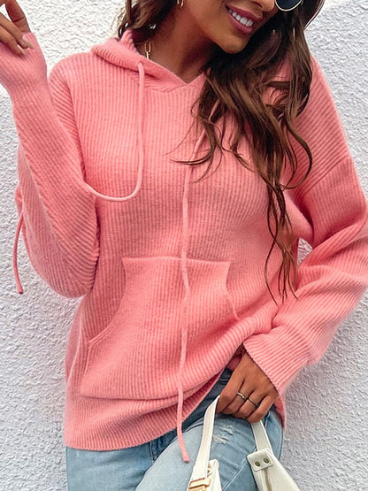 Cozy and Stylish Loose Fit Knit Solid Sweater