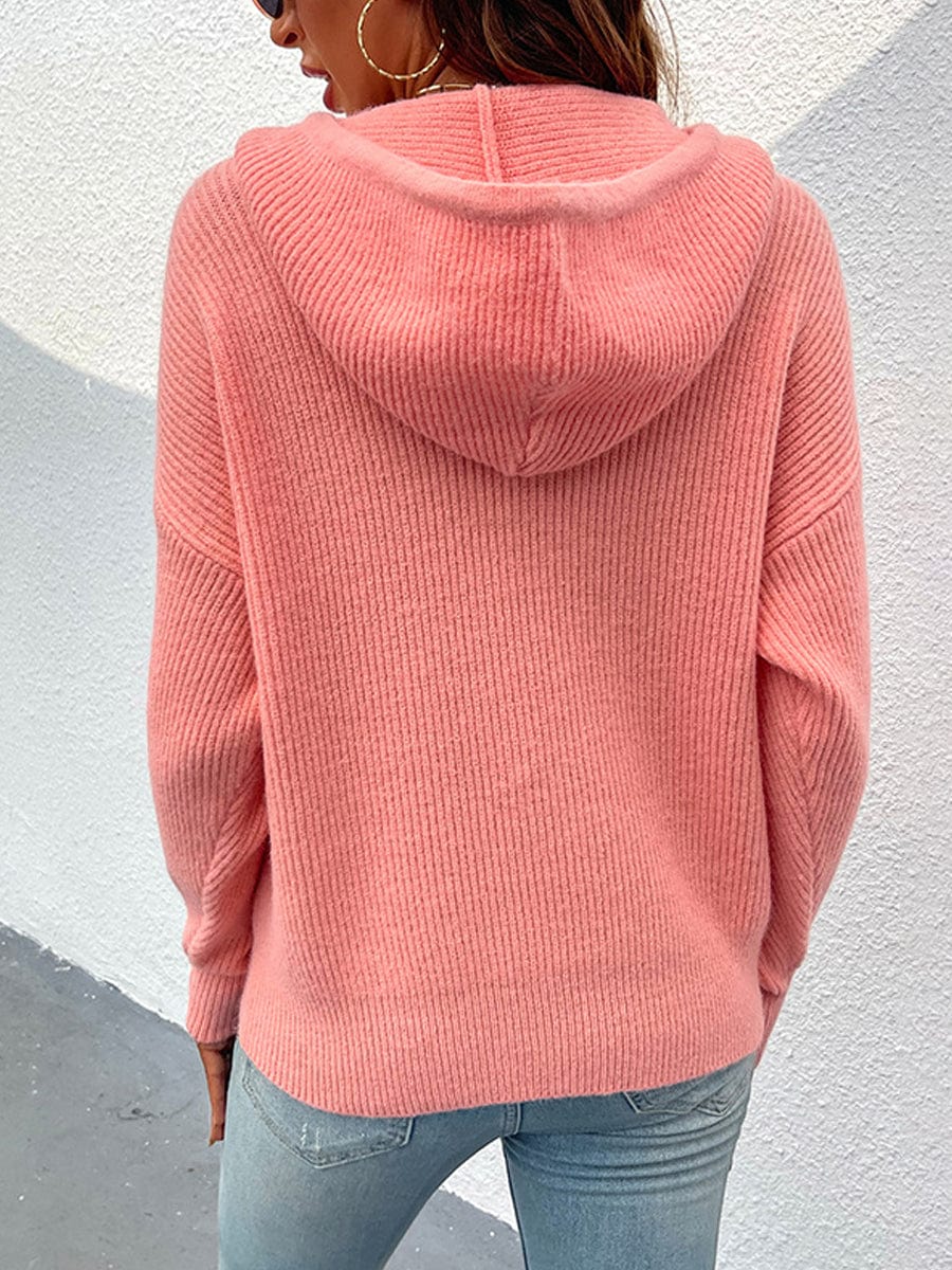 Cozy and Stylish Loose Fit Knit Solid Sweater