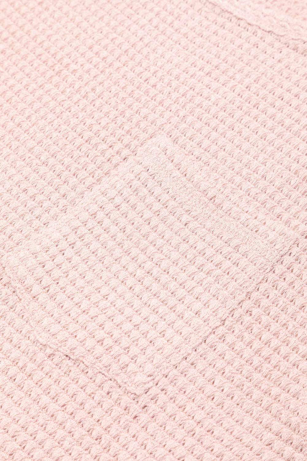 Cozy Apricot Pink Waffle Knit Lounge Set with Shorts