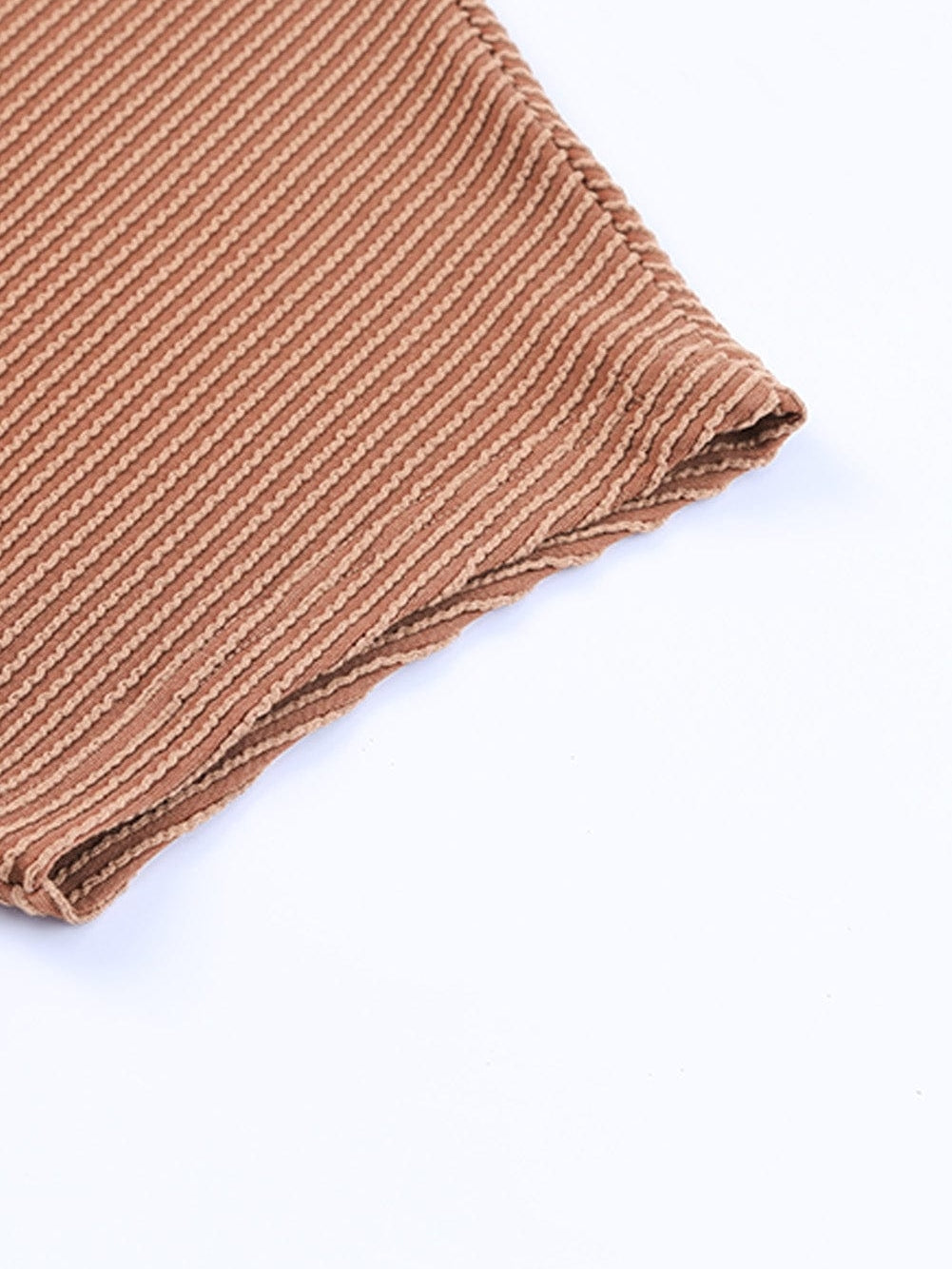 Cozy Blue Ribbed T-shirt Dress with Pocket