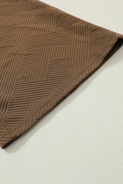 Cozy Brown Ribbed Lounge Set