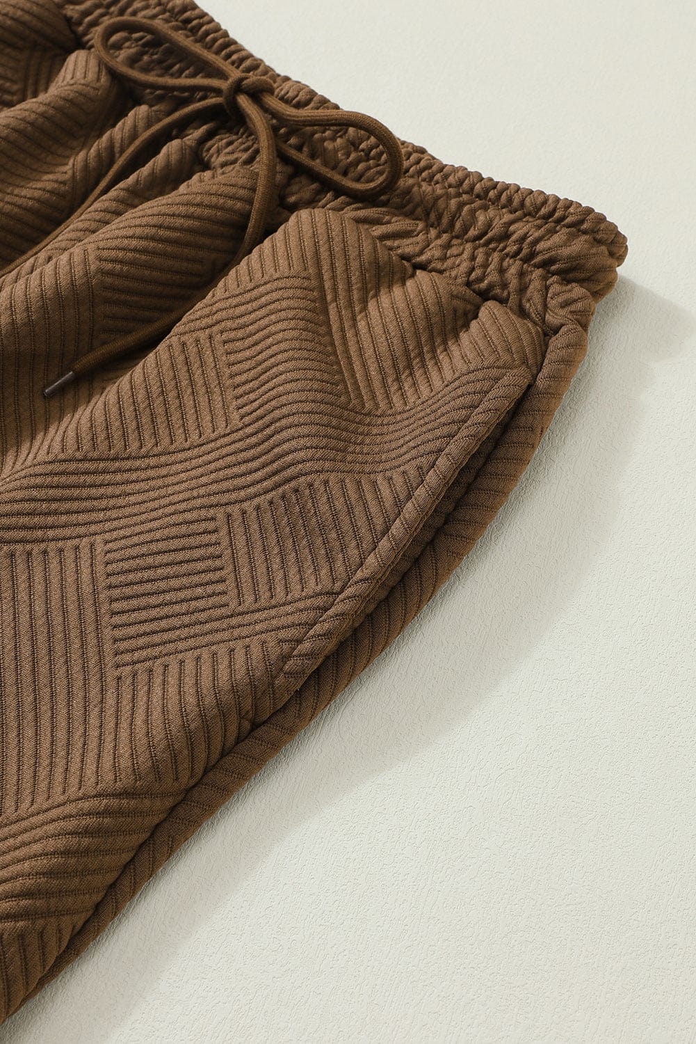 Cozy Brown Ribbed Lounge Set