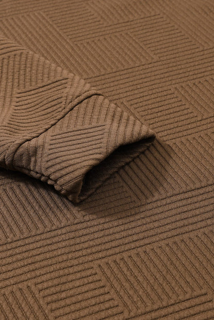 Cozy Brown Ribbed Lounge Set