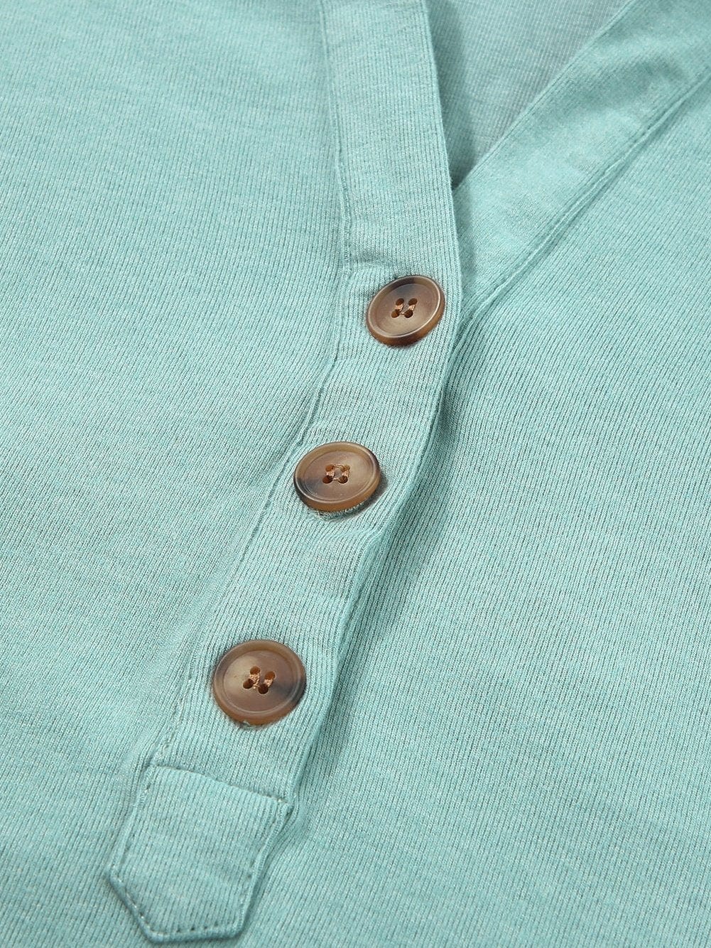 Cozy Button-Up Hooded Hemline Hoodie